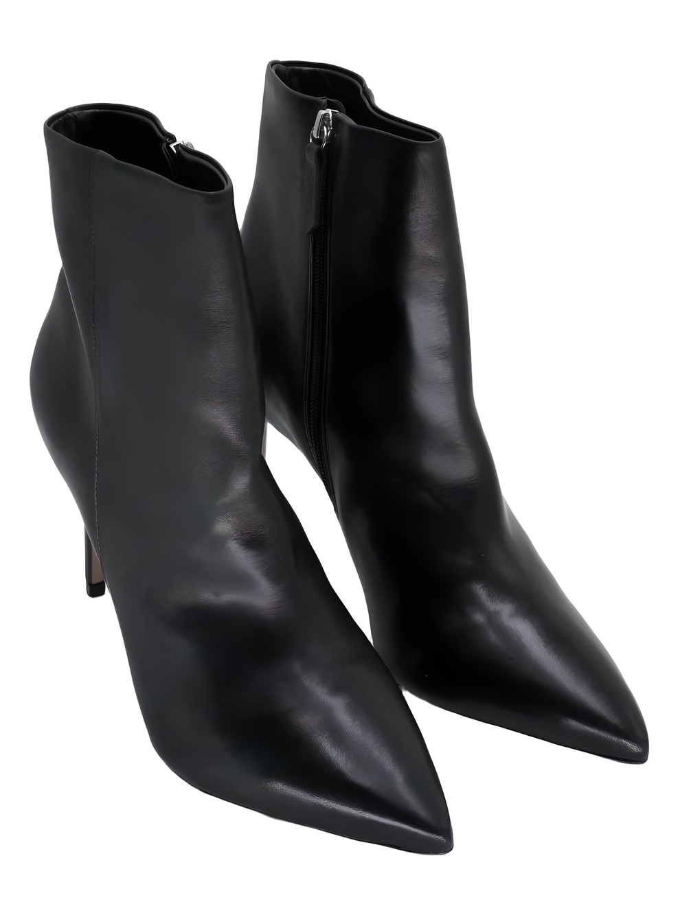 Schutz Mikki Black Nappa Leather Pointed Toe Stiletto Heel Ankle Size 10.5M